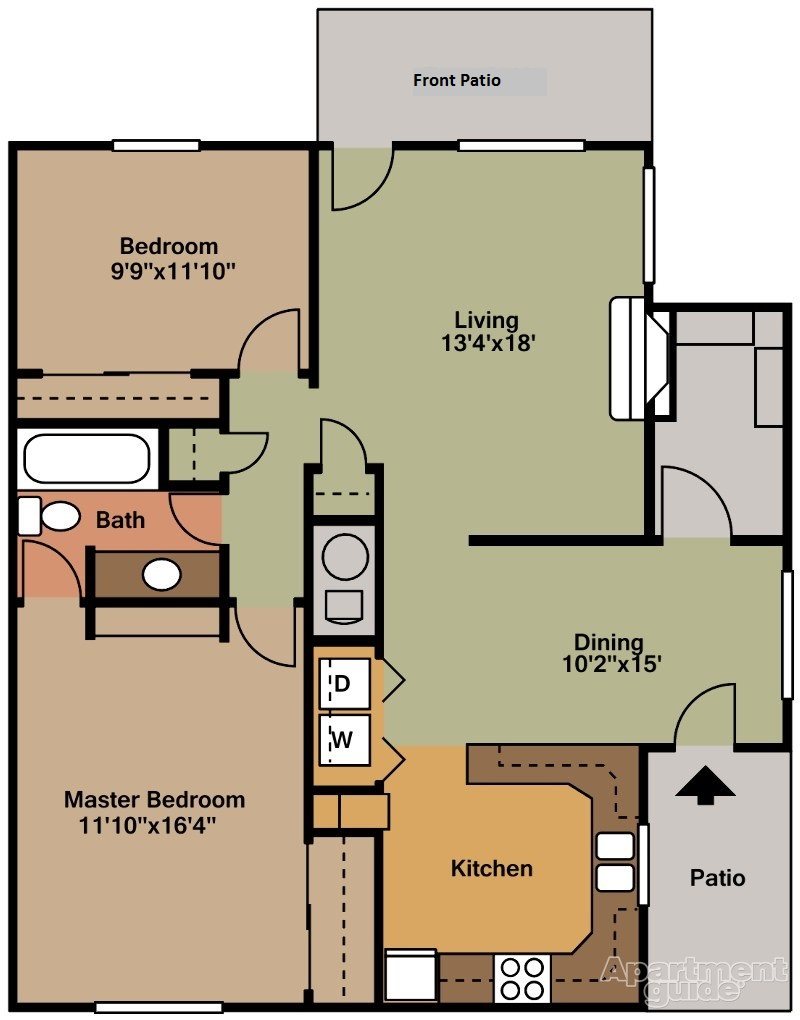 2 Bedroom Floor Plan 2